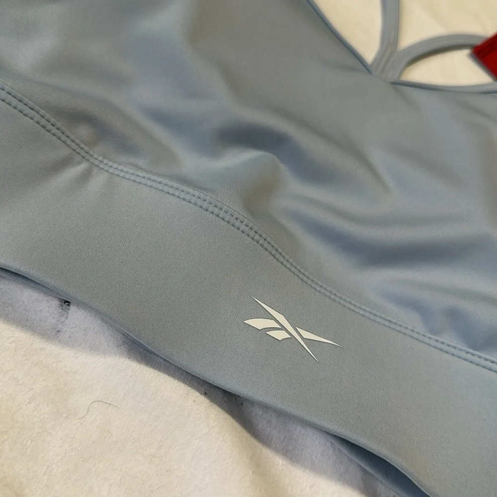 Reebok Women's Light Blue Sports Bra Higb Support 2X NWT Razorback
